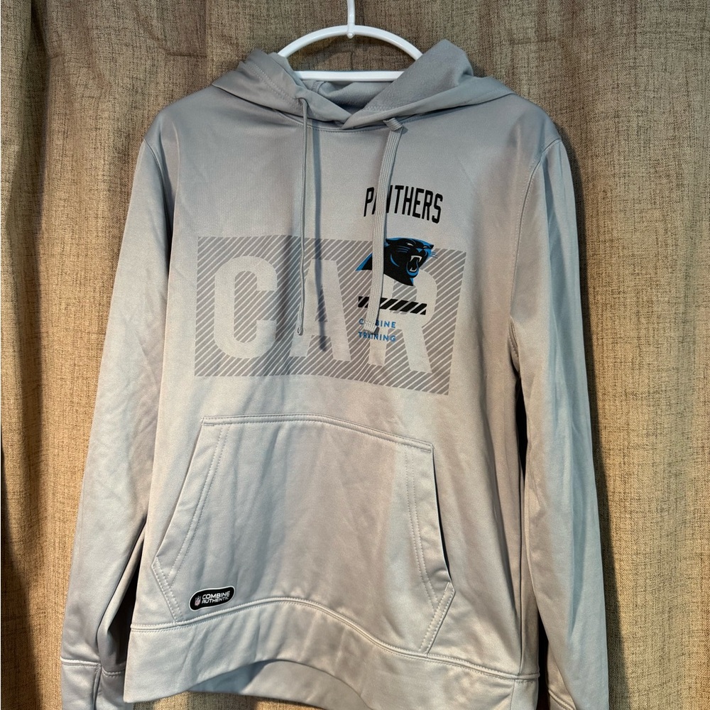 New Era Gray Hoodie with Blue Accents